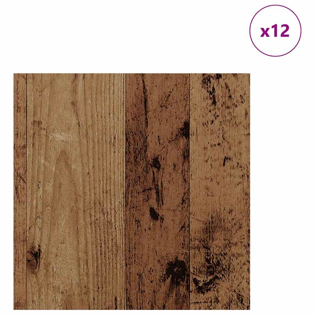 Dekoplatten 12 pcs Altholz 30 x 30 x 0,27 cm Holzwerkstoff