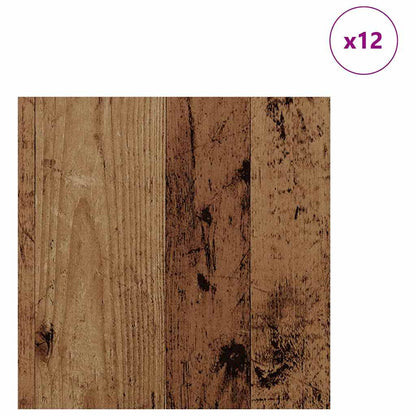 Dekoplatten 12 pcs Altholz 30 x 30 x 0,27 cm Holzwerkstoff
