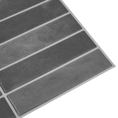 Rechteckige Fliese 10 pcs Grau 29 x 22,9 cm Polyurethan und PET