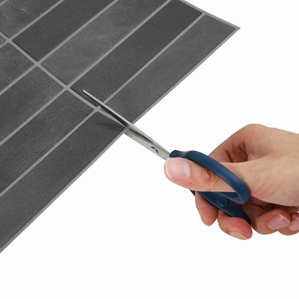 Rechteckige Fliese 10 pcs Grau 29 x 22,9 cm Polyurethan und PET