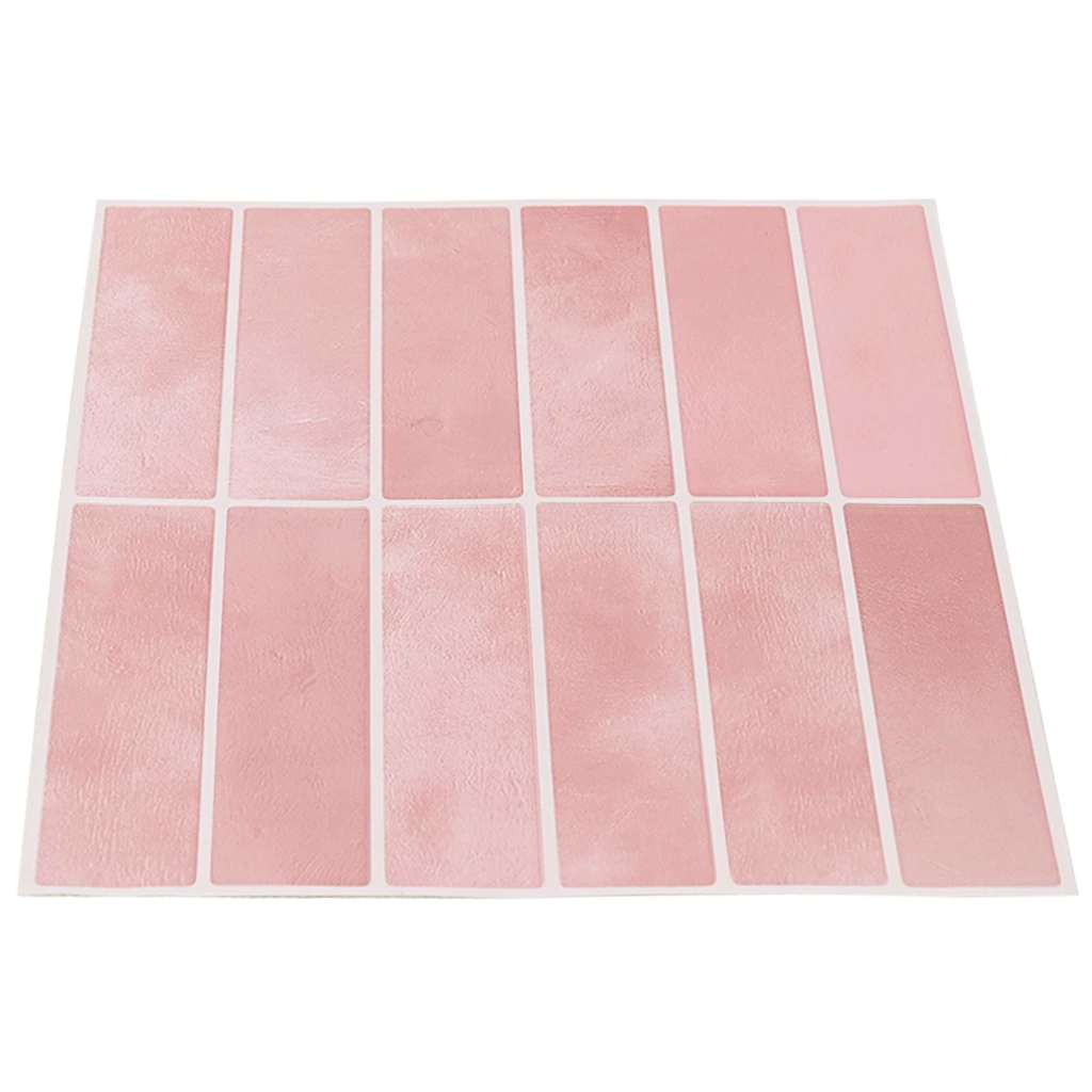 Rechteckige Fliese 10 pcs Rosa 29 x 22,9 cm Polyurethan und PET