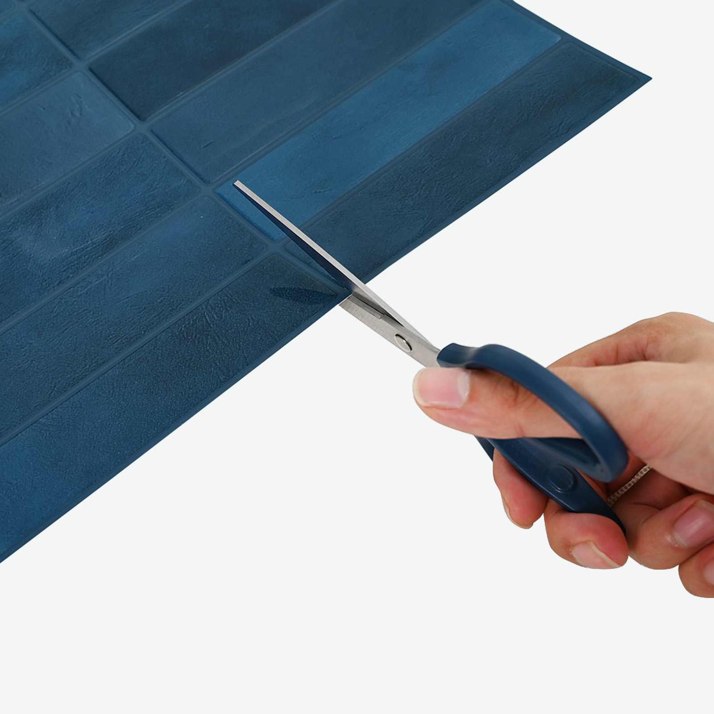 Rechteckige Fliese 10 pcs Blau 29 x 22,9 cm Polyurethan und PET