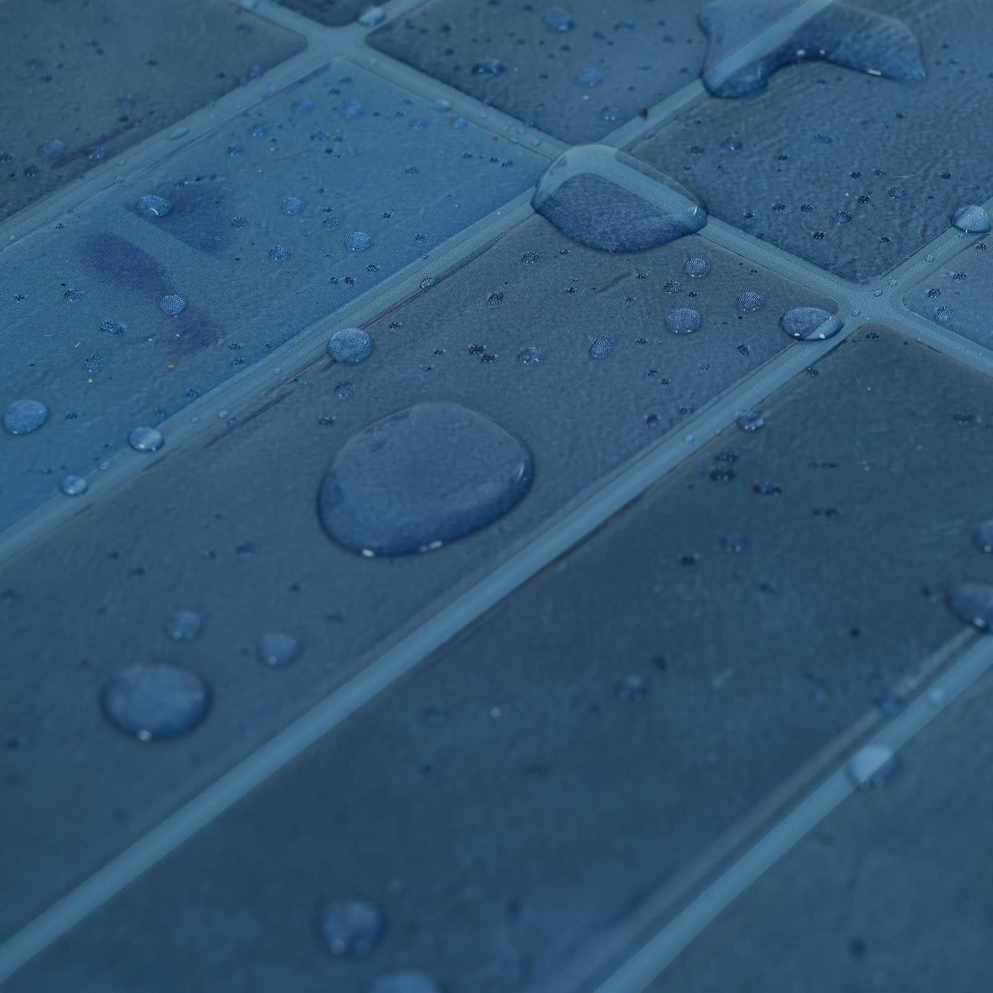 Rechteckige Fliese 10 pcs Blau 29 x 22,9 cm Polyurethan und PET