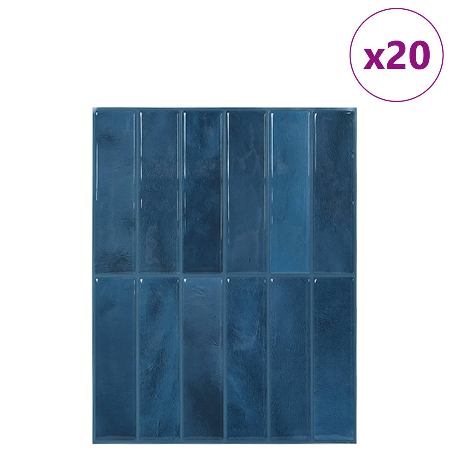 Rechteckige Fliese 20 pcs Blau 29 x 23 x 0,08 cm