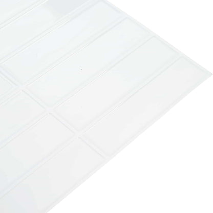 Rechteckige Fliese 10 pcs Weiß 29 x 22,9 cm Polyurethan und PET