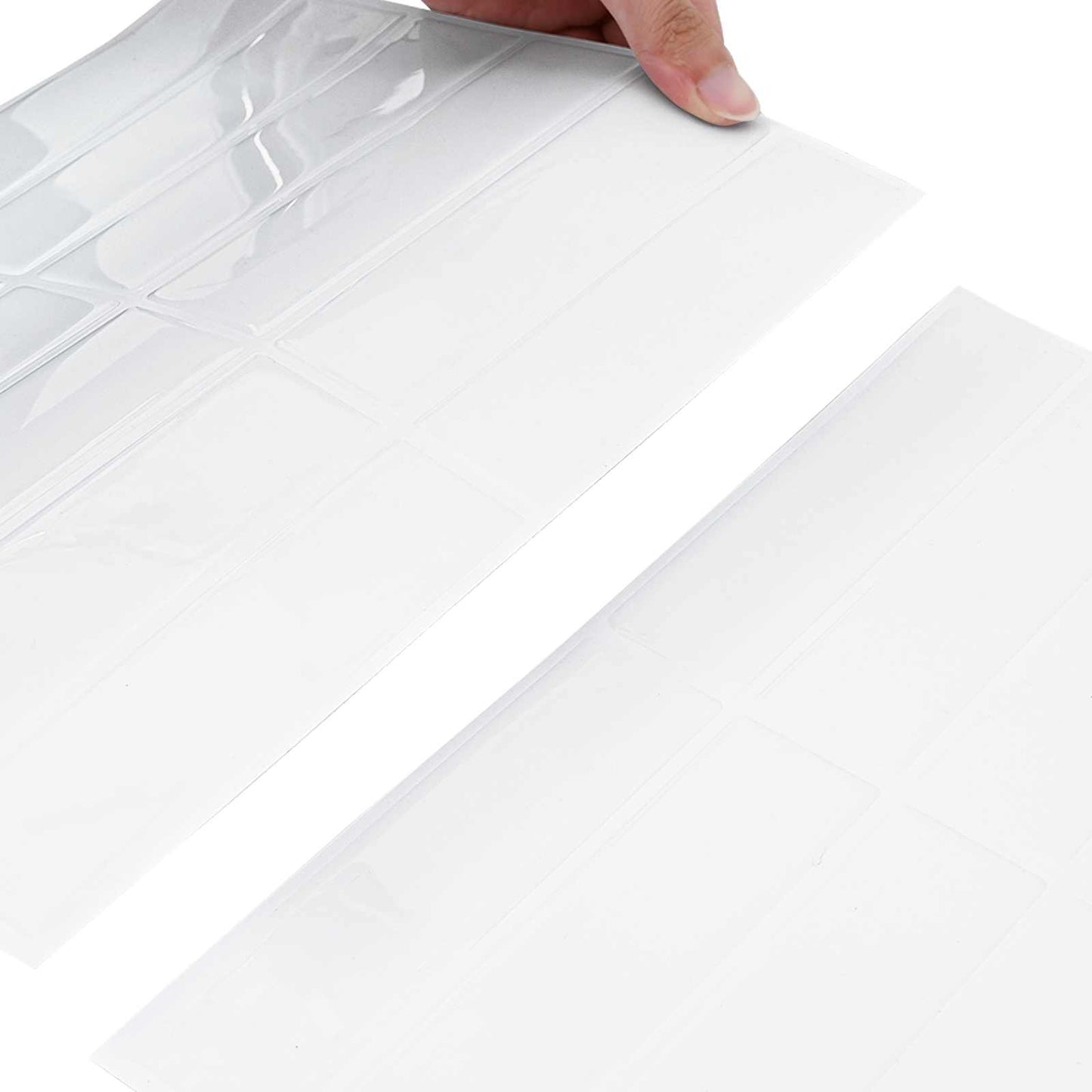 Rechteckige Fliese 10 pcs Weiß 29 x 22,9 cm Polyurethan und PET