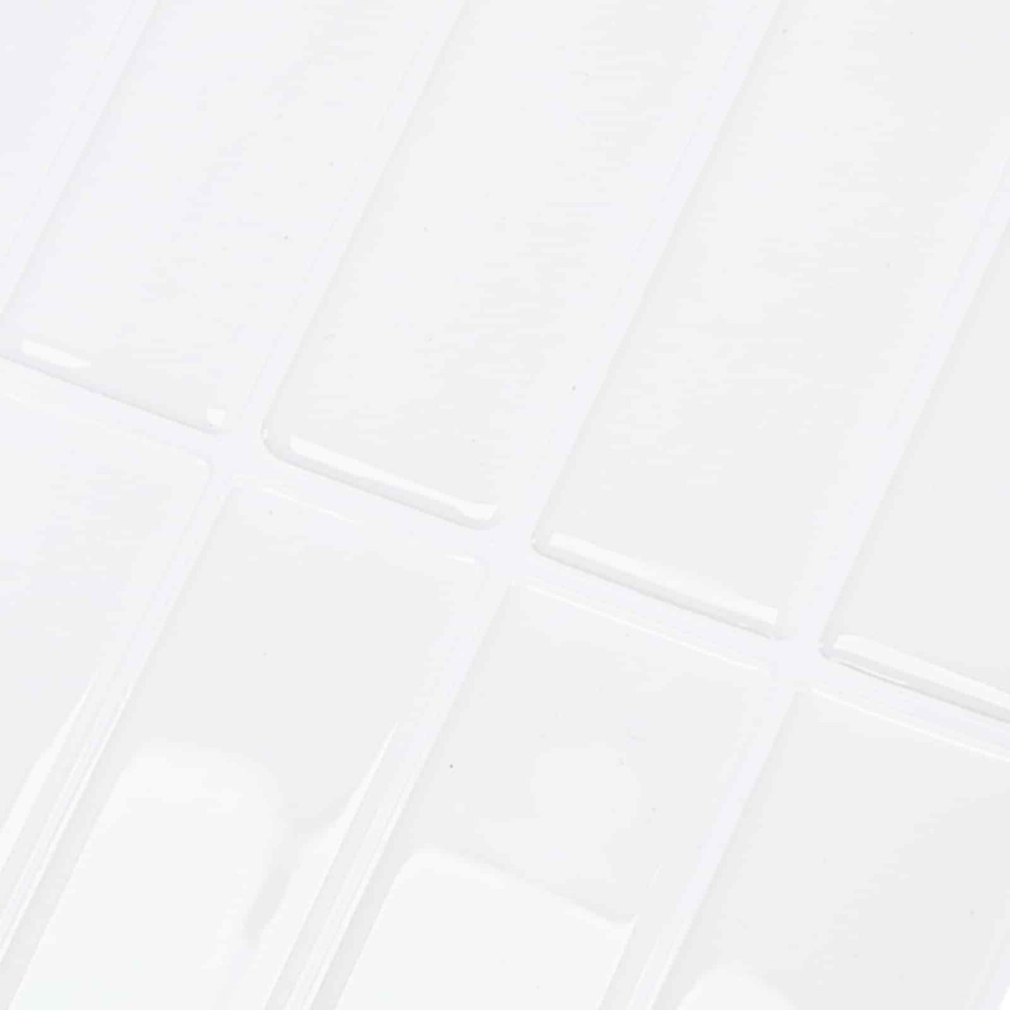 Rechteckige Fliese 10 pcs Weiß 29 x 22,9 cm Polyurethan und PET