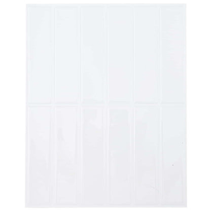 Rechteckige Fliese 20 pcs Weiß 29 x 22,9 cm Polyurethan und PET