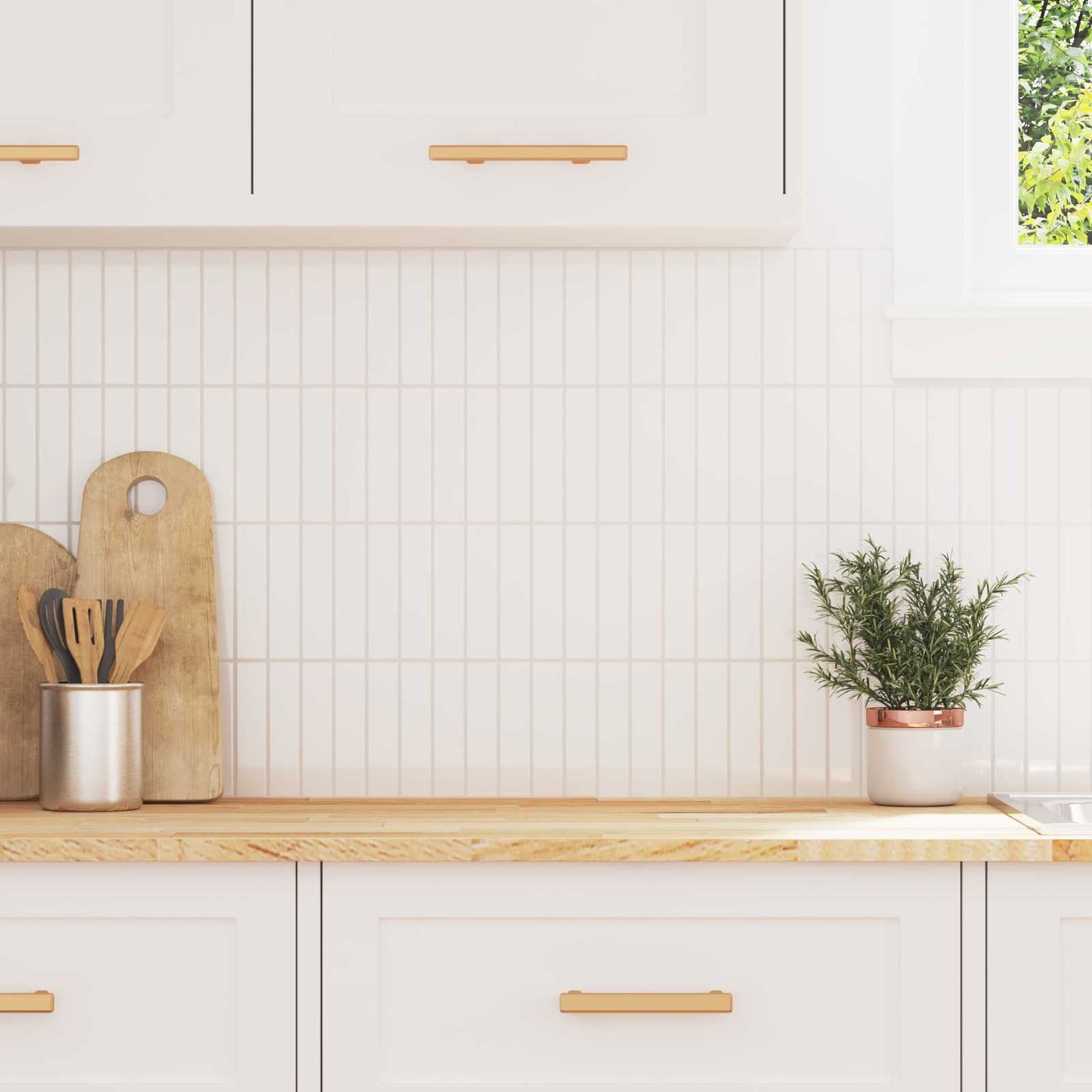 Rechteckige Fliese 50 pcs Weiß 29 x 22,9 cm Polyurethan und PET