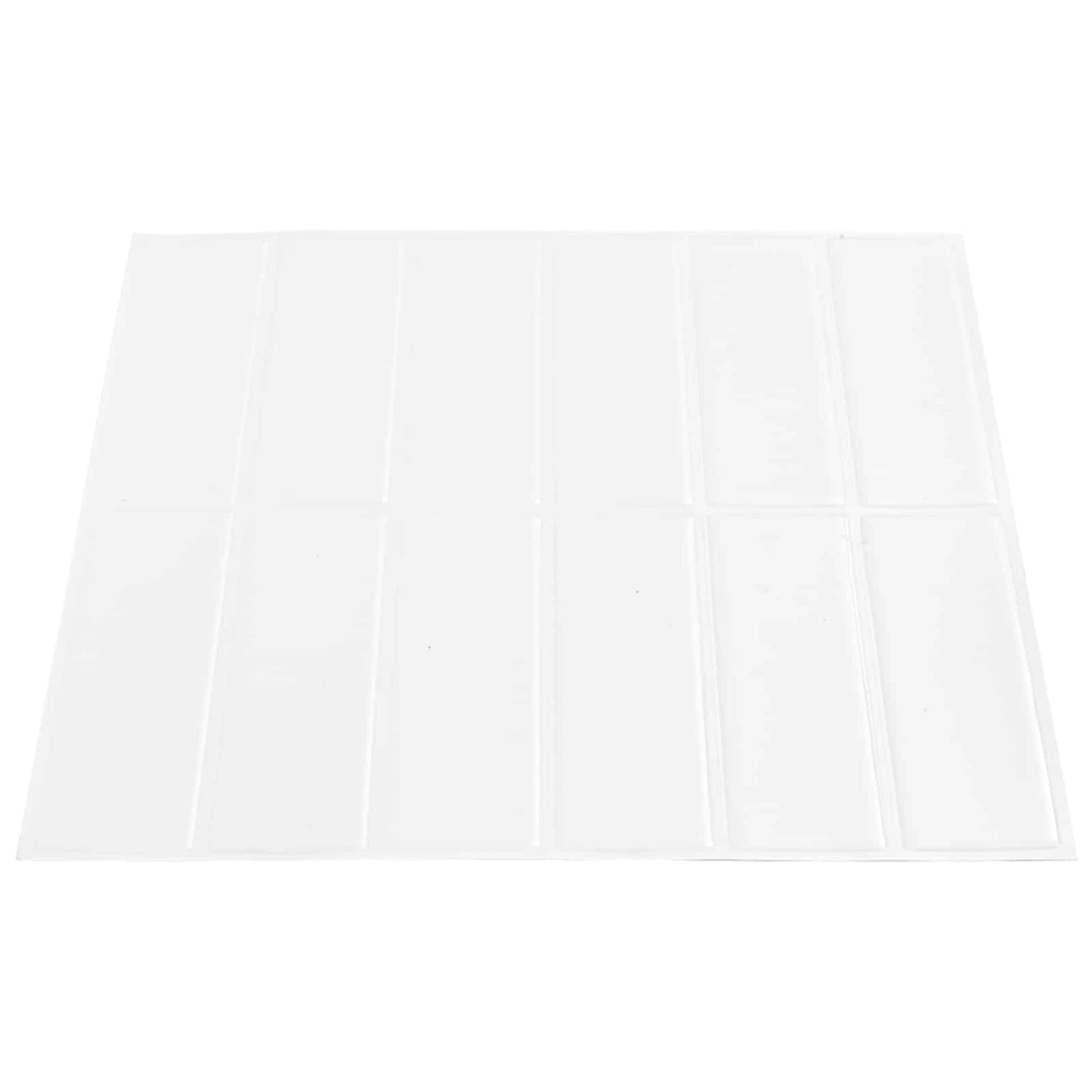 Rechteckige Fliese 50 pcs Weiß 29 x 22,9 cm Polyurethan und PET