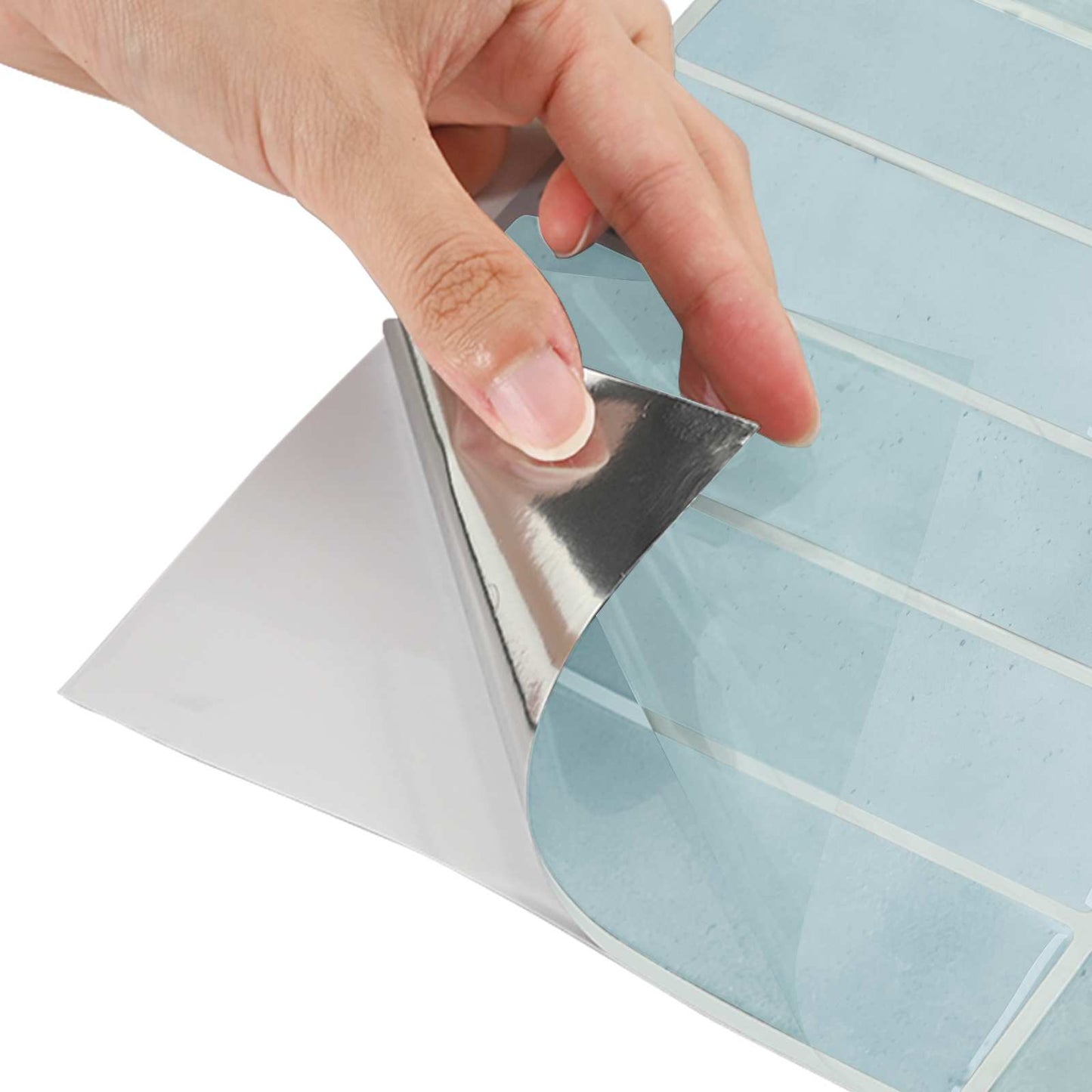 Rechteckige Fliese 10 pcs Grau-Grün 29 x 22,9 cm