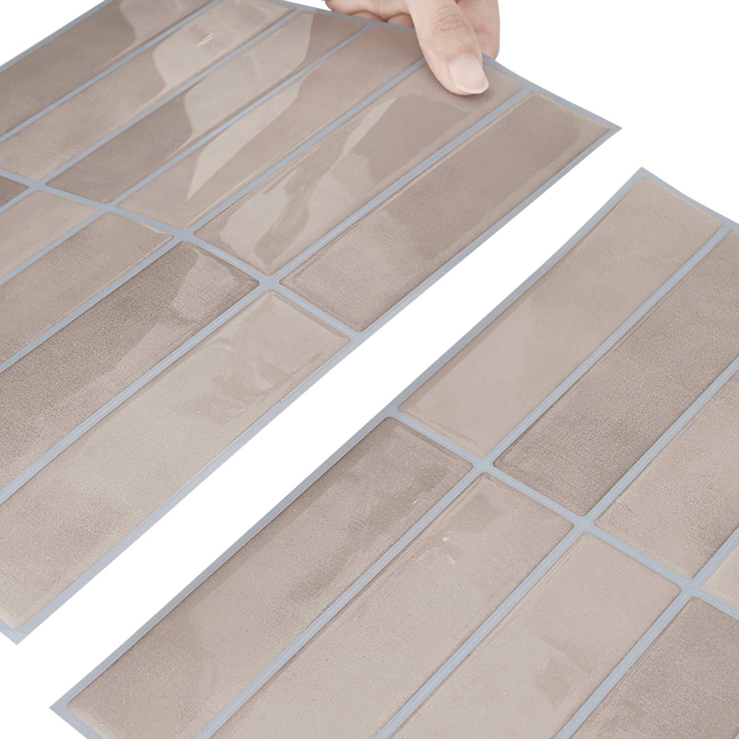 Rechteckige Fliese 10 pcs Beige Kaffee 29 x 22,9 cm