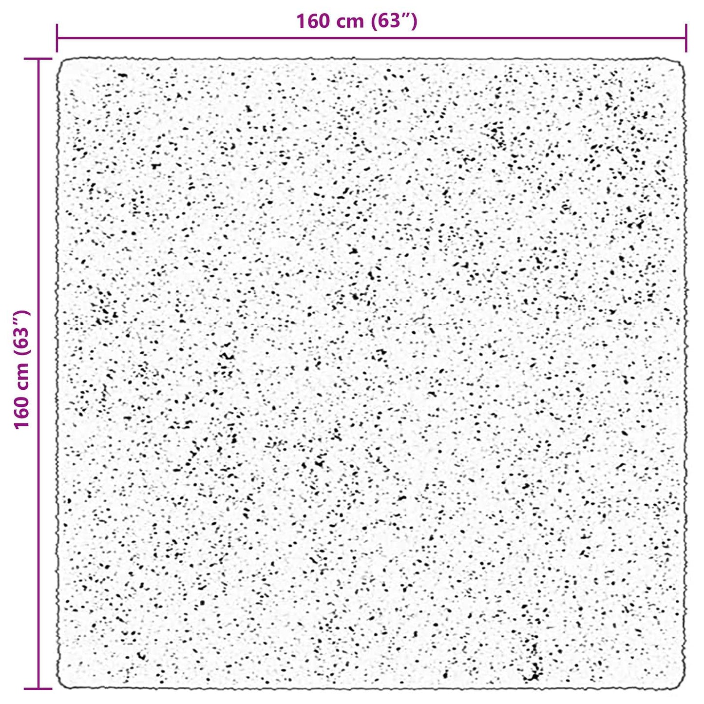 Bereichsteppiche Quadratisch HUARTE Braun 160 x 160 cm