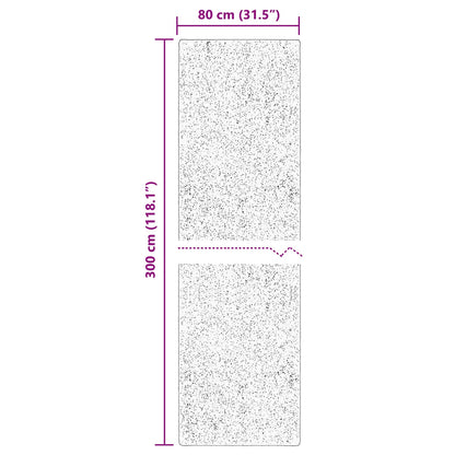 Bereichsteppiche Rechtwinklig HUARTE Grau 300 x 80 cm Polyester