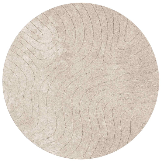 Bereichsteppiche Rund PALMERAS Beige Ø 200 CM Polyester
