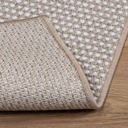 Bereichsteppiche LUGO Creme und Taupe 120 x 120 cm Polyester