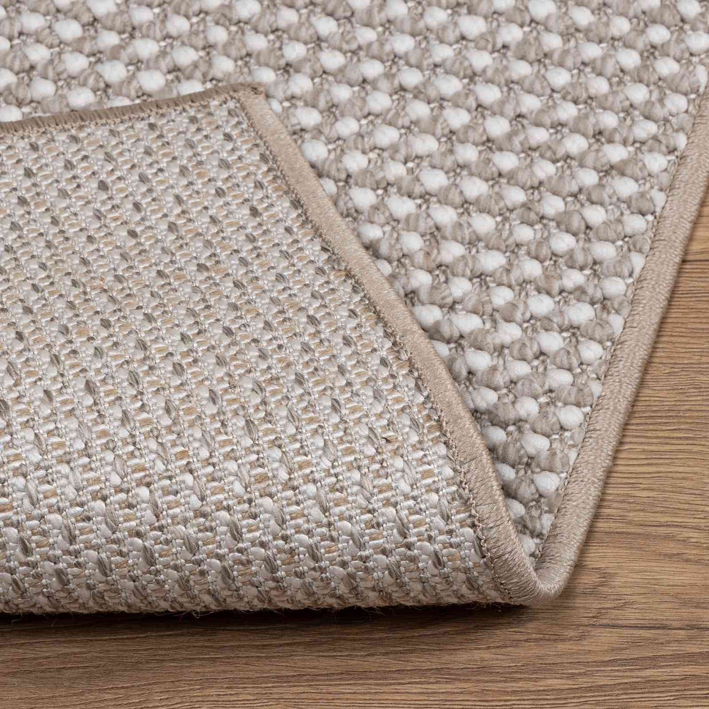 Bereichsteppiche LUGO Creme und Taupe 200 x 200 cm Polyester