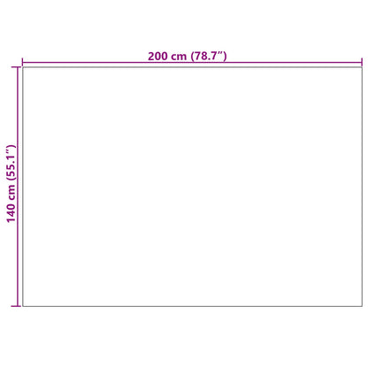 Bereichsteppiche LUGO Creme und Grau 200 x 140 cm Polyester