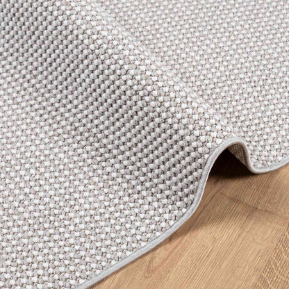 Bereichsteppiche LUGO Creme und Grau 120 x 120 cm Polyester