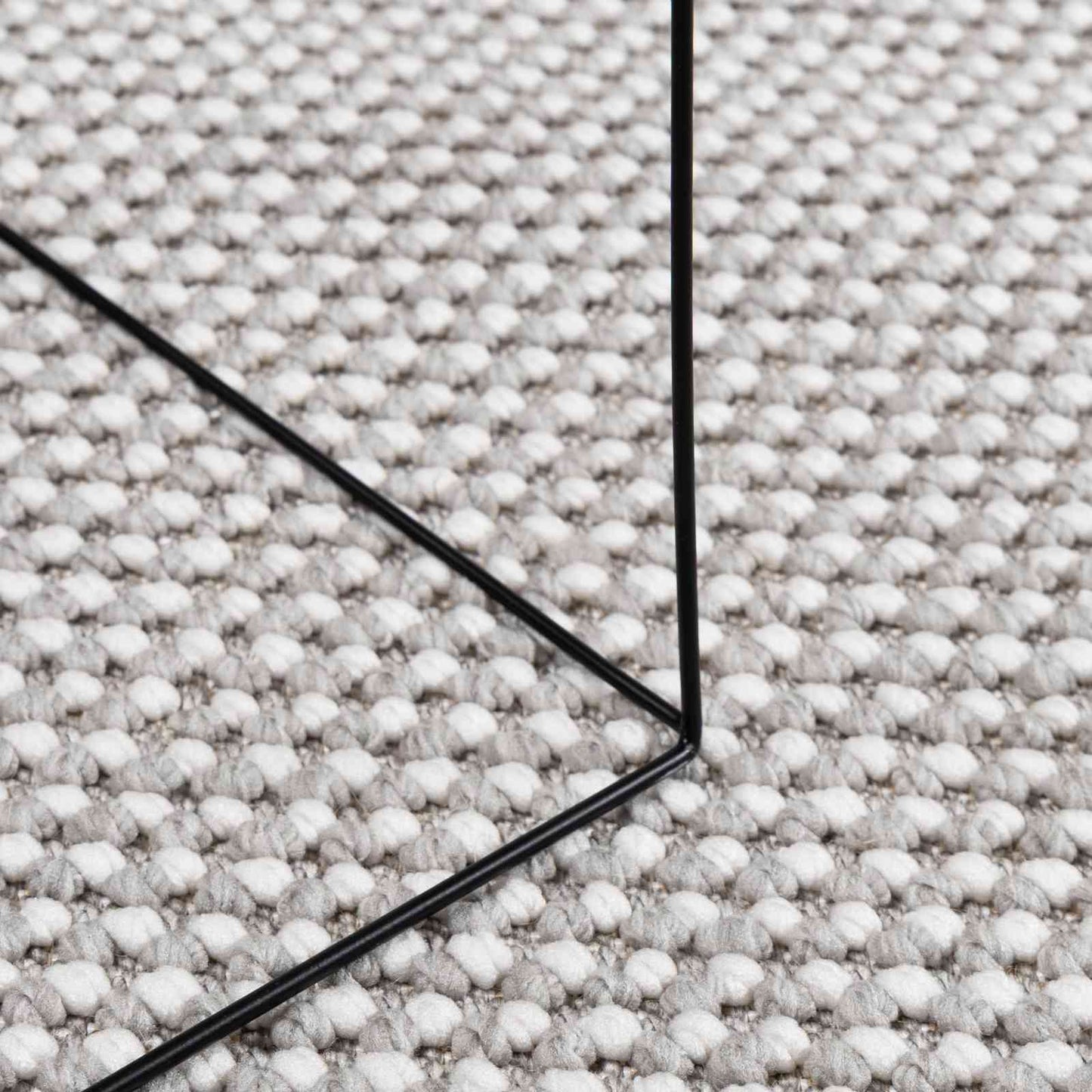 Bereichsteppiche LUGO Creme und Grau 120 x 120 cm Polyester