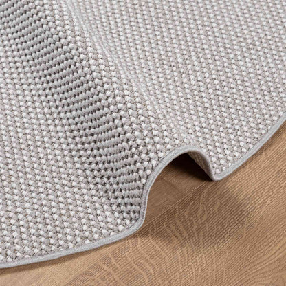 Bereichsteppiche Rund LUGO Creme und Grau Ø 120 CM Polyester