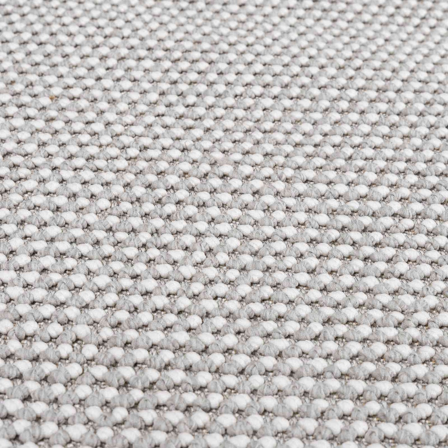 Bereichsteppiche Rund LUGO Creme und Grau Ø 120 CM Polyester