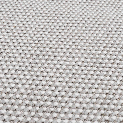 Bereichsteppiche Rund LUGO Creme und Grau Ø 120 CM Polyester