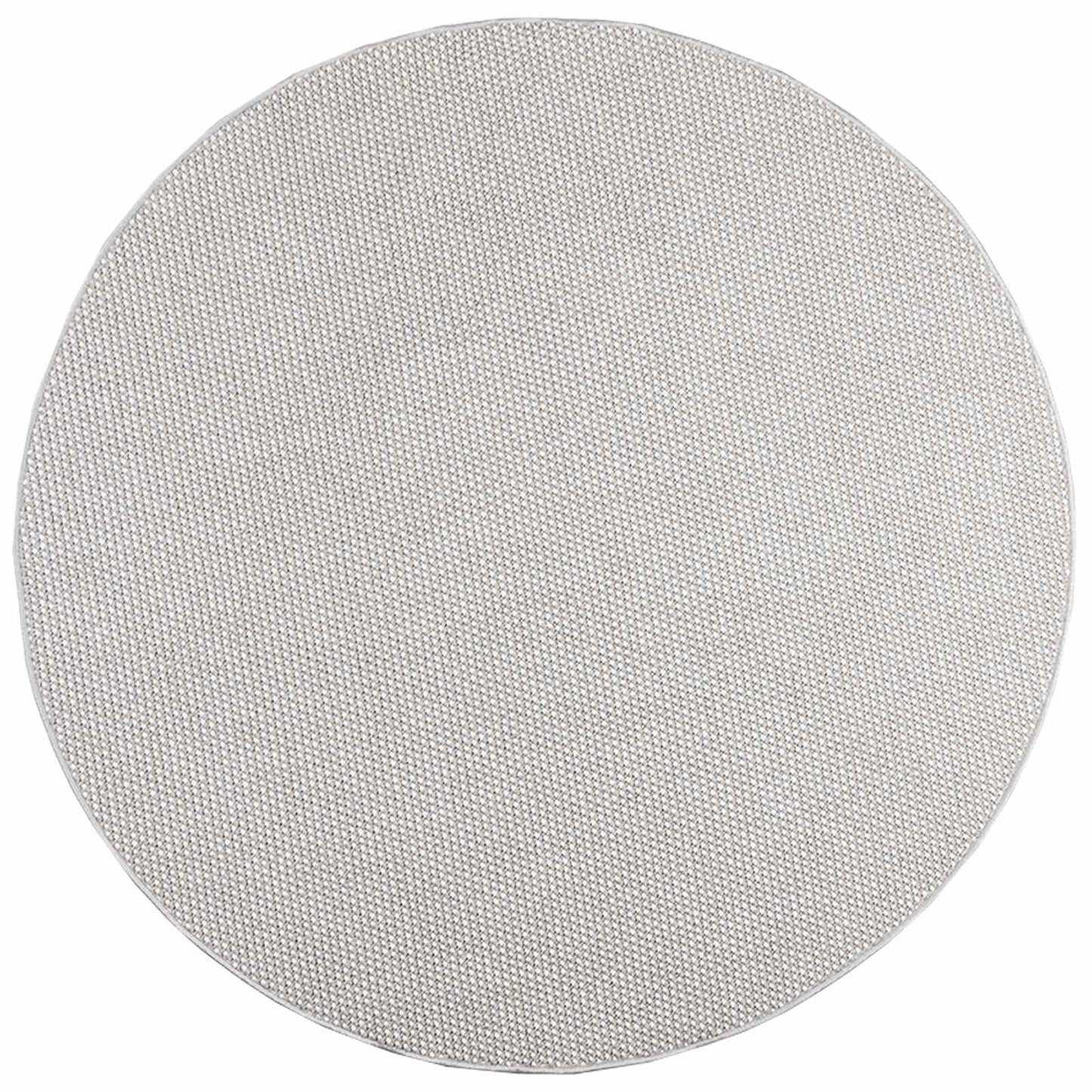 Bereichsteppiche Rund LUGO Creme und Grau Ø 160 CM Polyester
