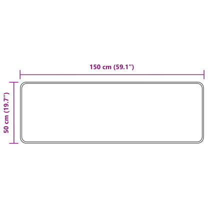 Teppich Druck Creme 150 x 50 cm Polyester und PVC
