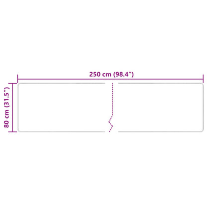 Teppich Druck Creme 250 x 80 cm Polyester und PVC