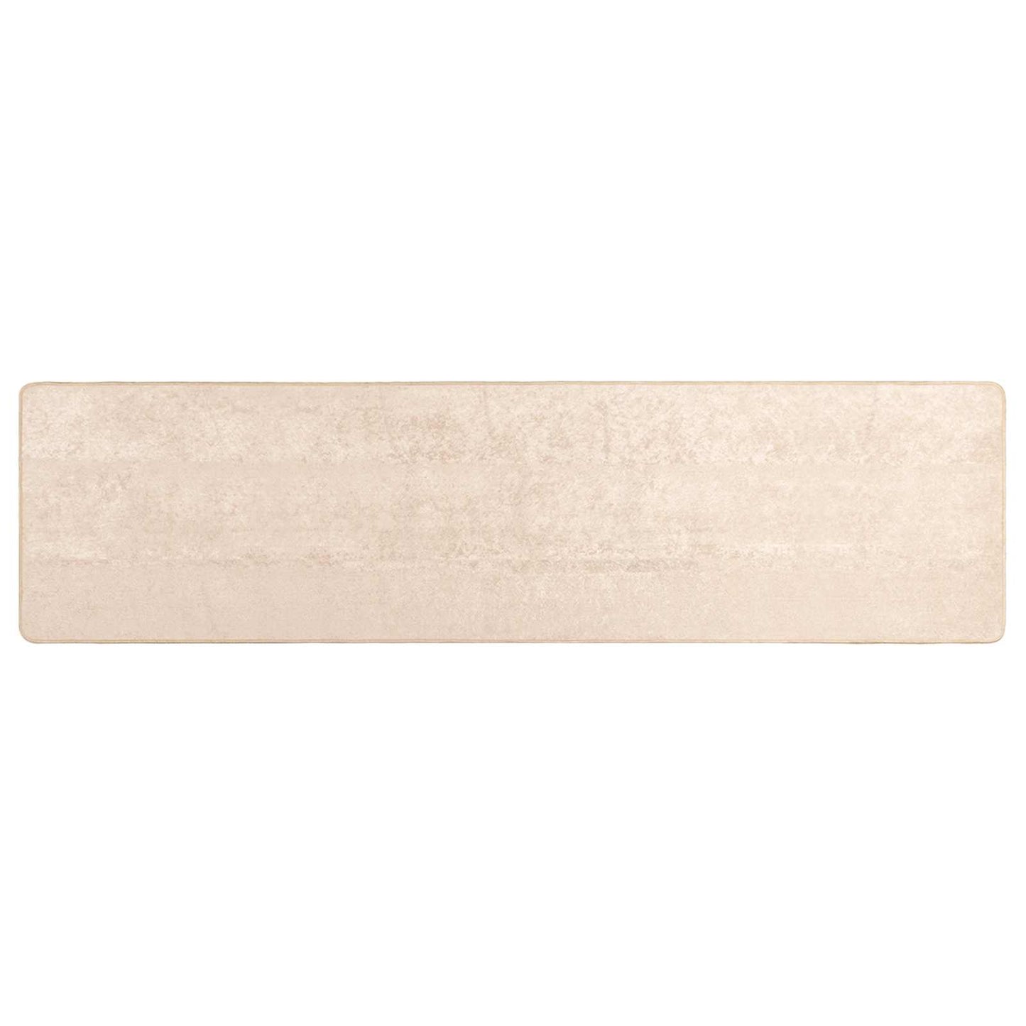 Teppich Druck Creme 250 x 80 cm Polyester und PVC