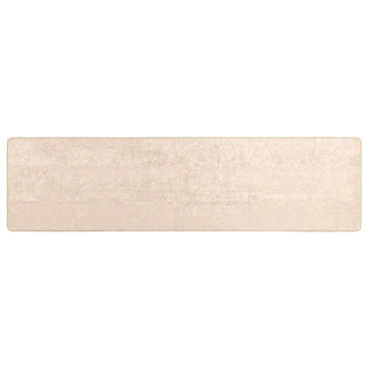 Teppich Druck Creme 300 x 80 cm Polyester und PVC