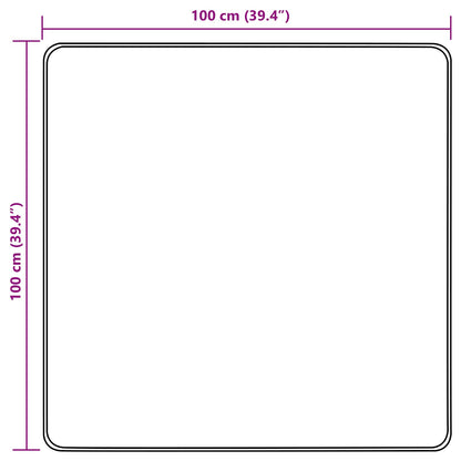 Teppich Druck Creme 100 x 100 cm Polyester und PVC