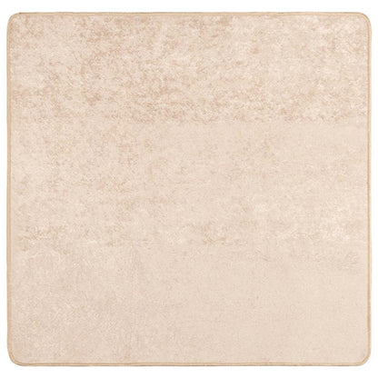 Teppich Druck Creme 100 x 100 cm Polyester und PVC