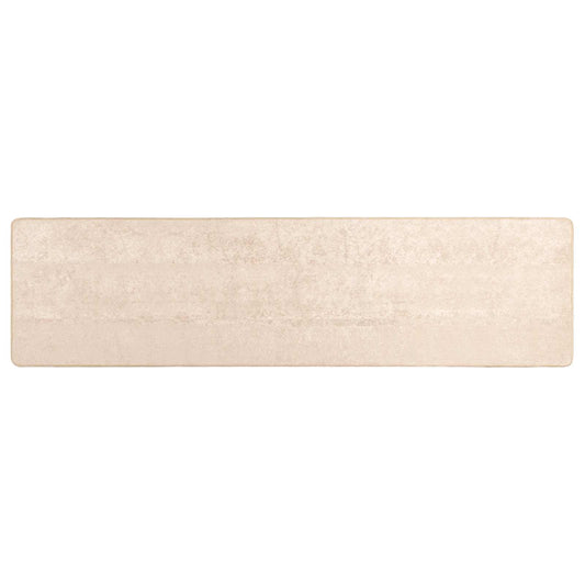 Teppich Druck Creme 300 x 100 cm Polyester und PVC
