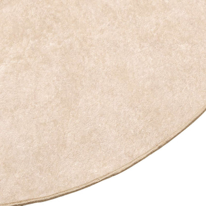 Teppich Druck Creme Ø 120 cm Polyester und PVC