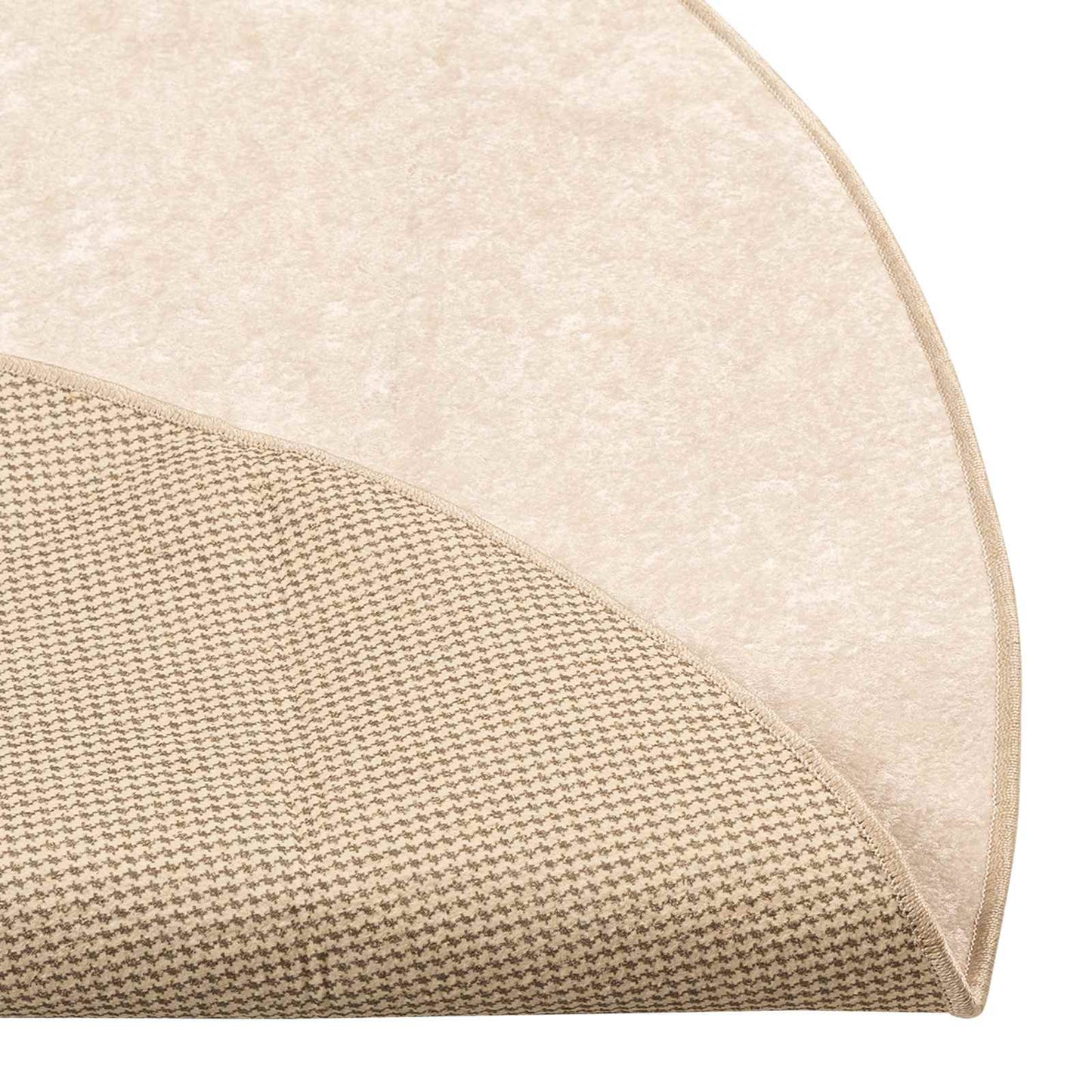 Teppich Druck Creme Ø 120 cm Polyester und PVC