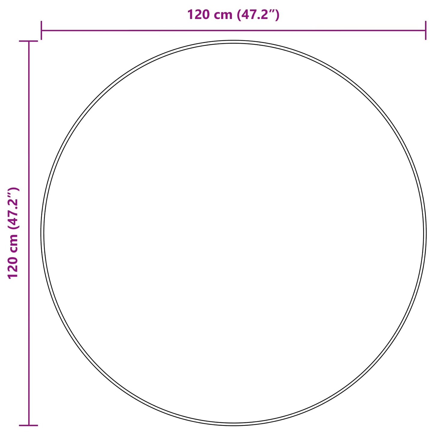 Teppich Druck Creme Ø 120 cm Polyester und PVC