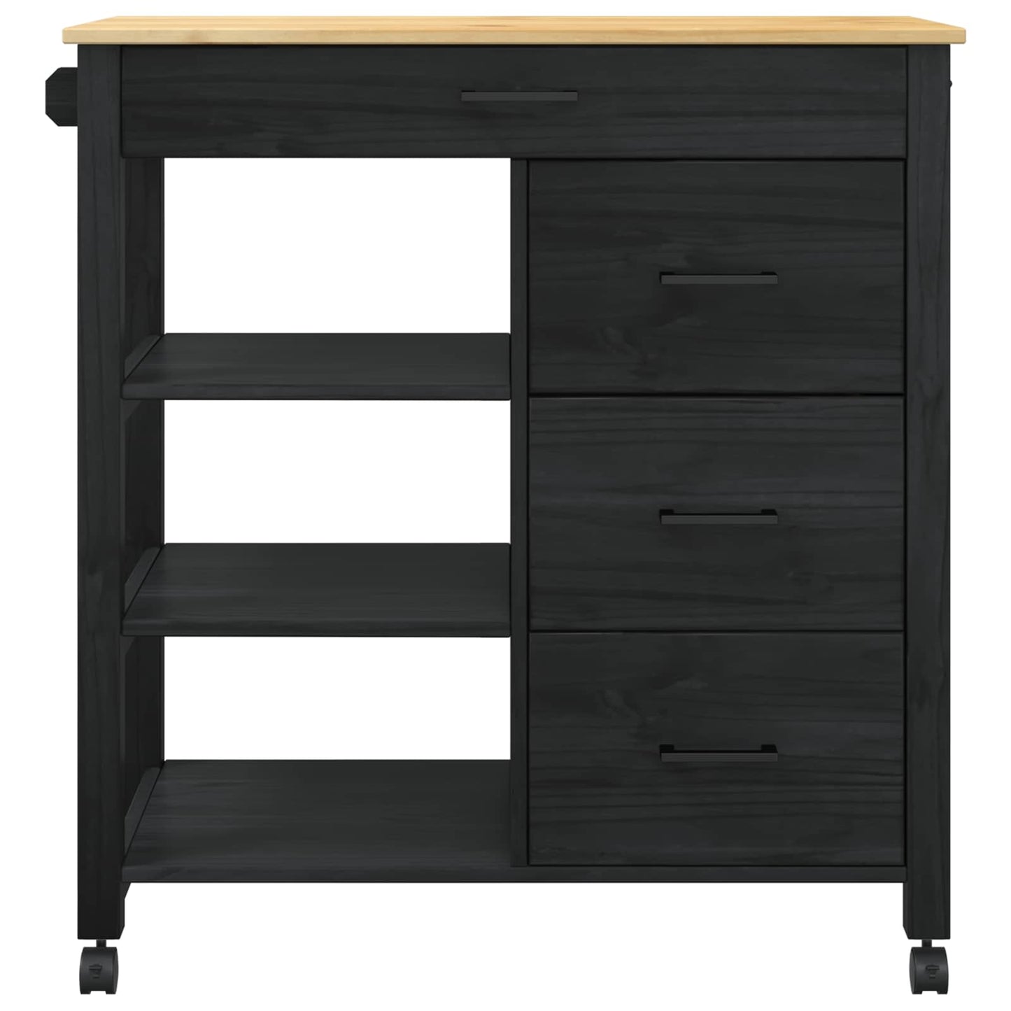 Küchentrolley Schwarz 84 x 40 x 88,5 cm