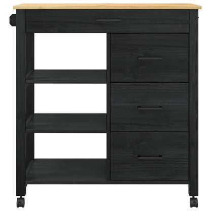 Küchentrolley Schwarz 84 x 40 x 88,5 cm