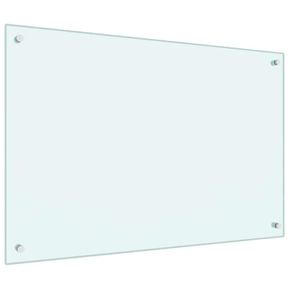 Küchenrückwand 2 pcs Weiß 90 x 60 cm Gehärtetes Glas