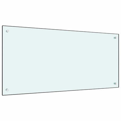 Küchenrückwand 2 pcs Weiß 100 x 50 cm Gehärtetes Glas