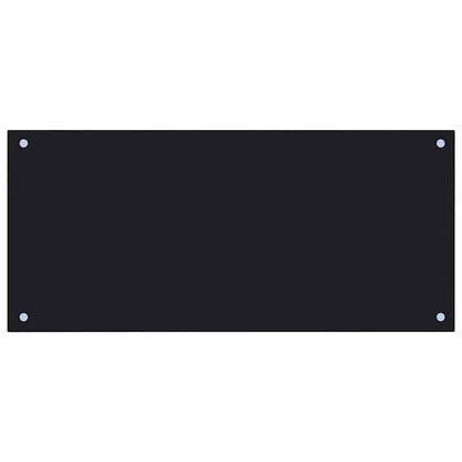 Küchenrückwand 2 pcs Schwarz 90 x 40 cm Gehärtetes Glas