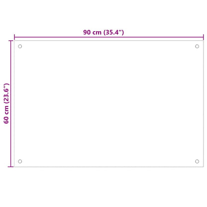 Küchenrückwand 2 pcs Schwarz 90 x 60 cm Gehärtetes Glas