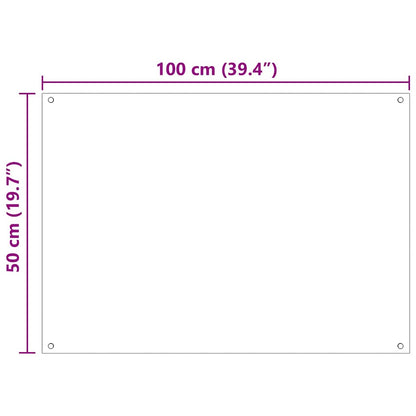 Küchenrückwand 2 pcs Schwarz 100 x 50 cm Gehärtetes Glas
