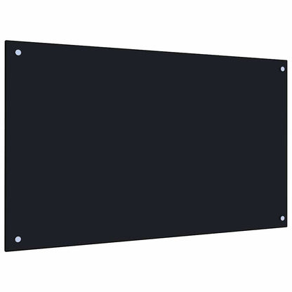 Küchenrückwand 2 pcs Schwarz 100 x 60 cm Gehärtetes Glas