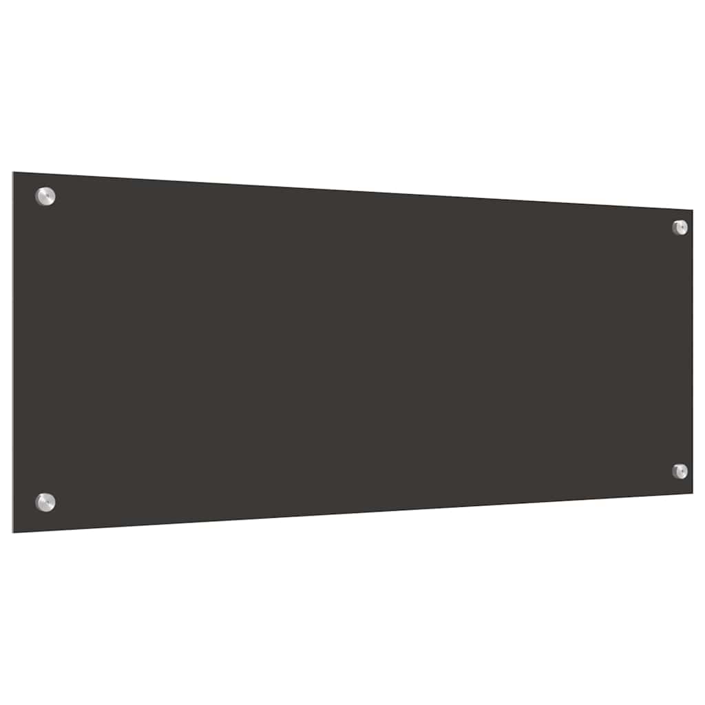 Küchenrückwand 2 pcs Dunkelgrau 100 x 40 cm Gehärtetes Glas
