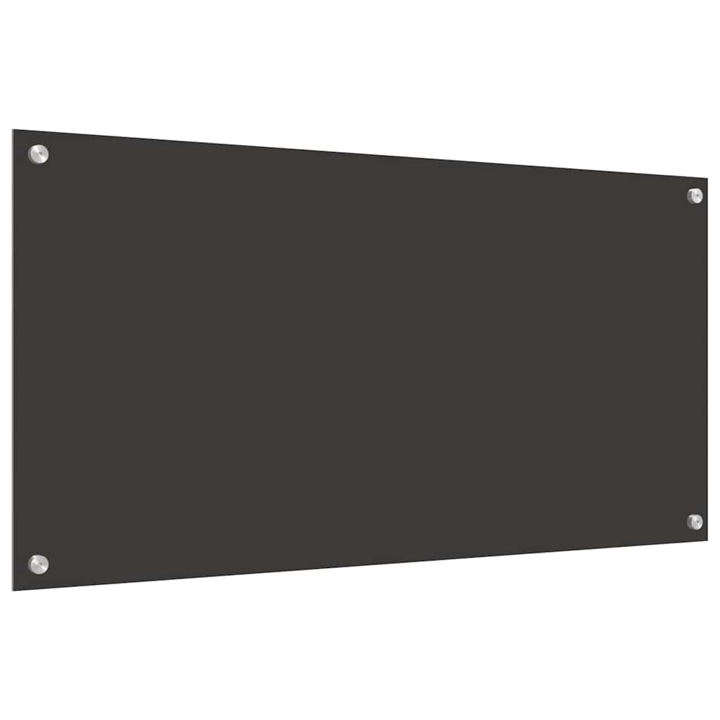 Küchenrückwand 2 pcs Dunkelgrau 100 x 50 cm Gehärtetes Glas