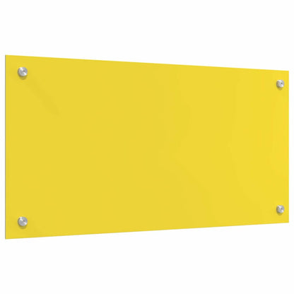 Küchenrückwand 2 pcs Gelb 80 x 40 cm Gehärtetes Glas