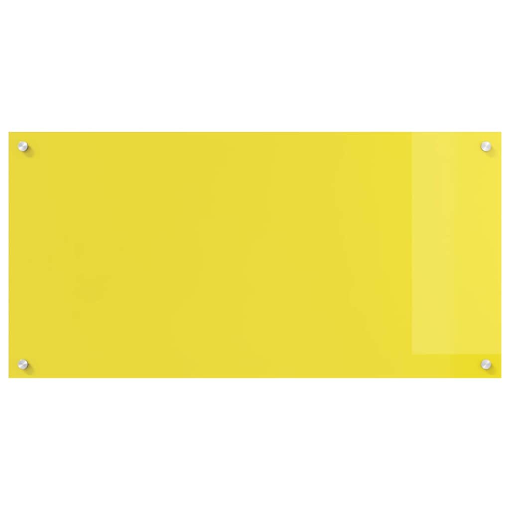 Küchenrückwand 2 pcs Gelb 100 x 50 cm Gehärtetes Glas